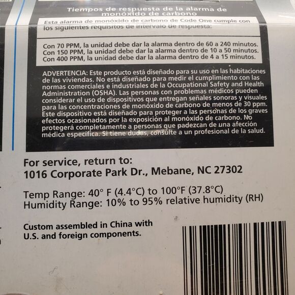 Code One Kidde KN-COB-LP2 Carbon Monoxide Alarm Detector - Picture 8 of 9